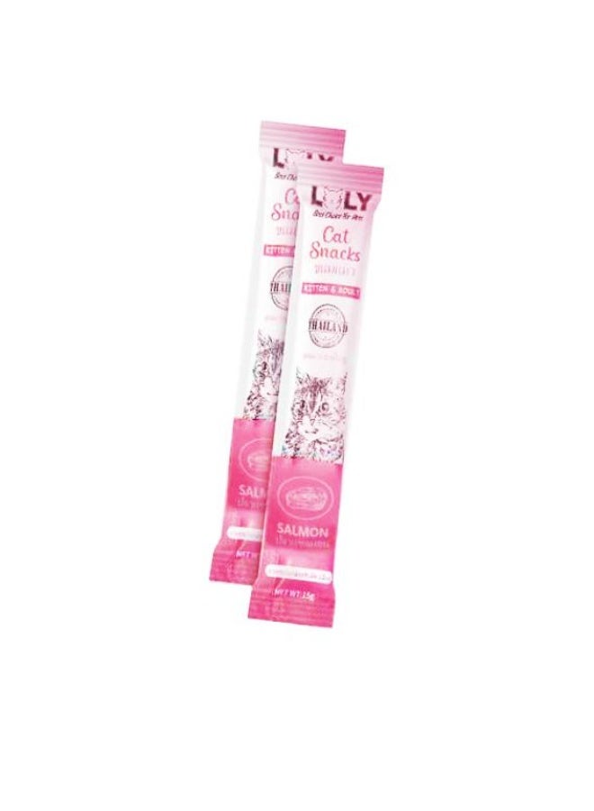 مكافآت لولي بالسلمون للقطط البالغة و كيتن 50×15g ظرف - Image 2